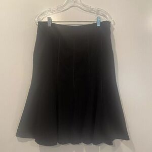 Dalia Collection Black Paneled Flare Skirt Lined Career Womens Size 10‎ (521)